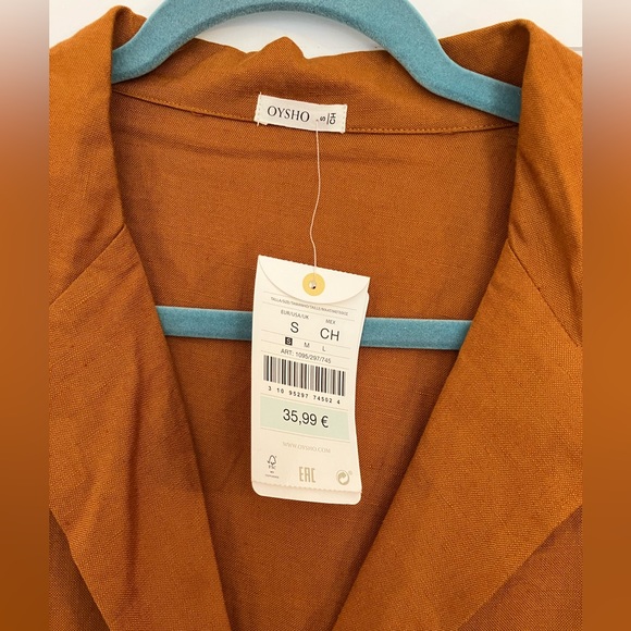 TWO ITEMS!! Oysho linen co-ord set - fits 12-14 top and trousers - Picture 3 of 4